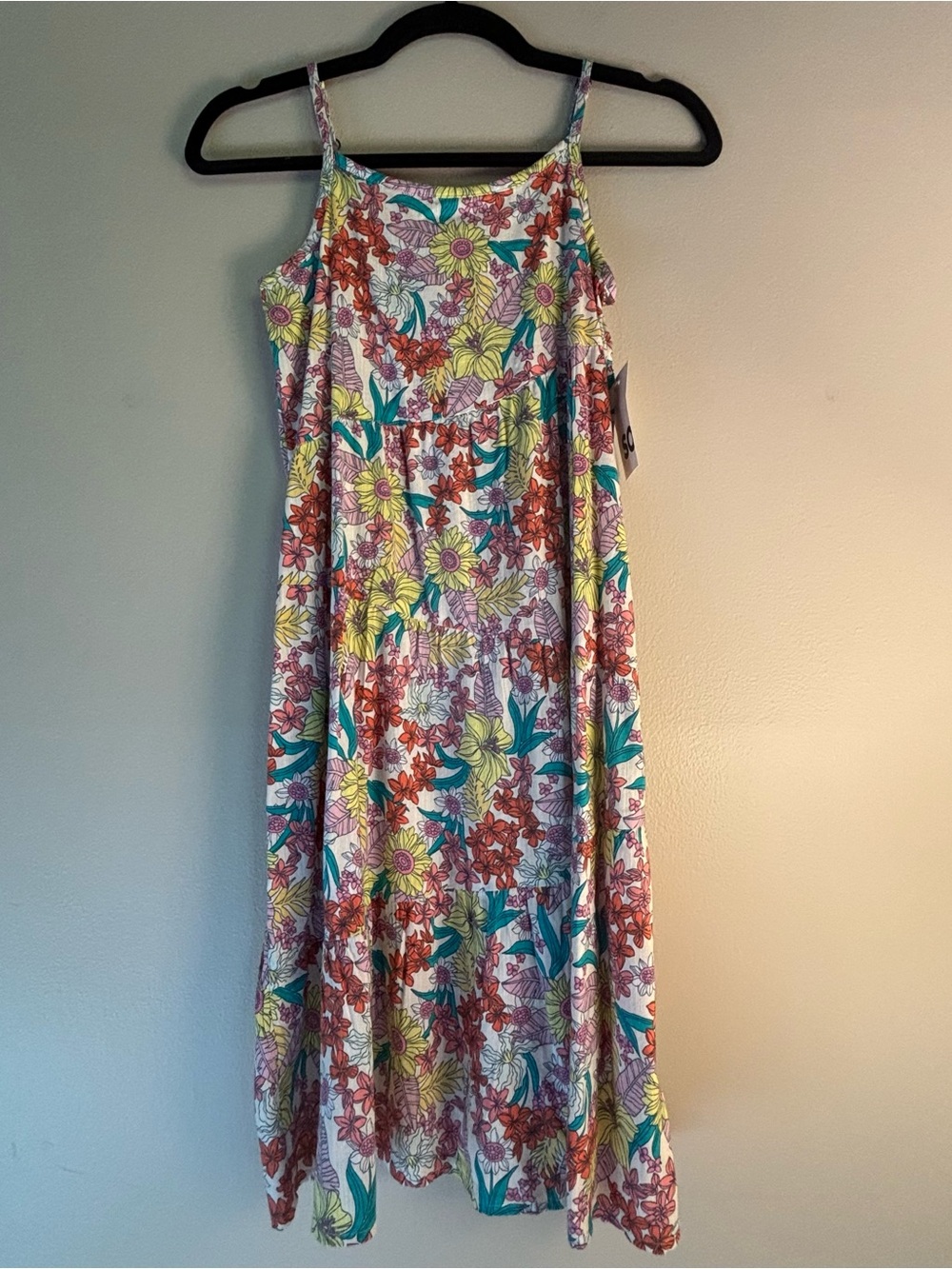 NWT Kohl's Girls Floral Maxi Dress in Teal, Yellow, Pink and Rust